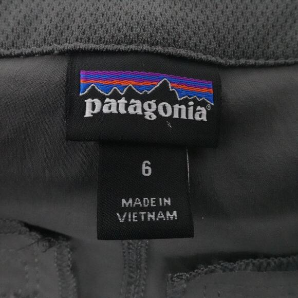 Patagonia Shorts Womens 6 Gray Quandary Outdoor Trail Hiking Stretch Zip Pocket - Picture 3 of 15